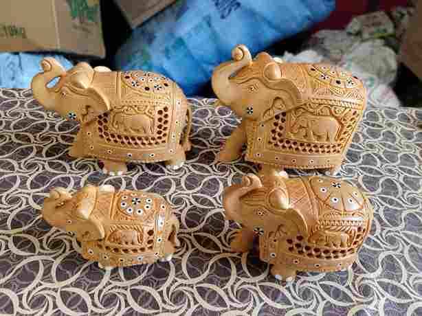 Jaali elephant with carving